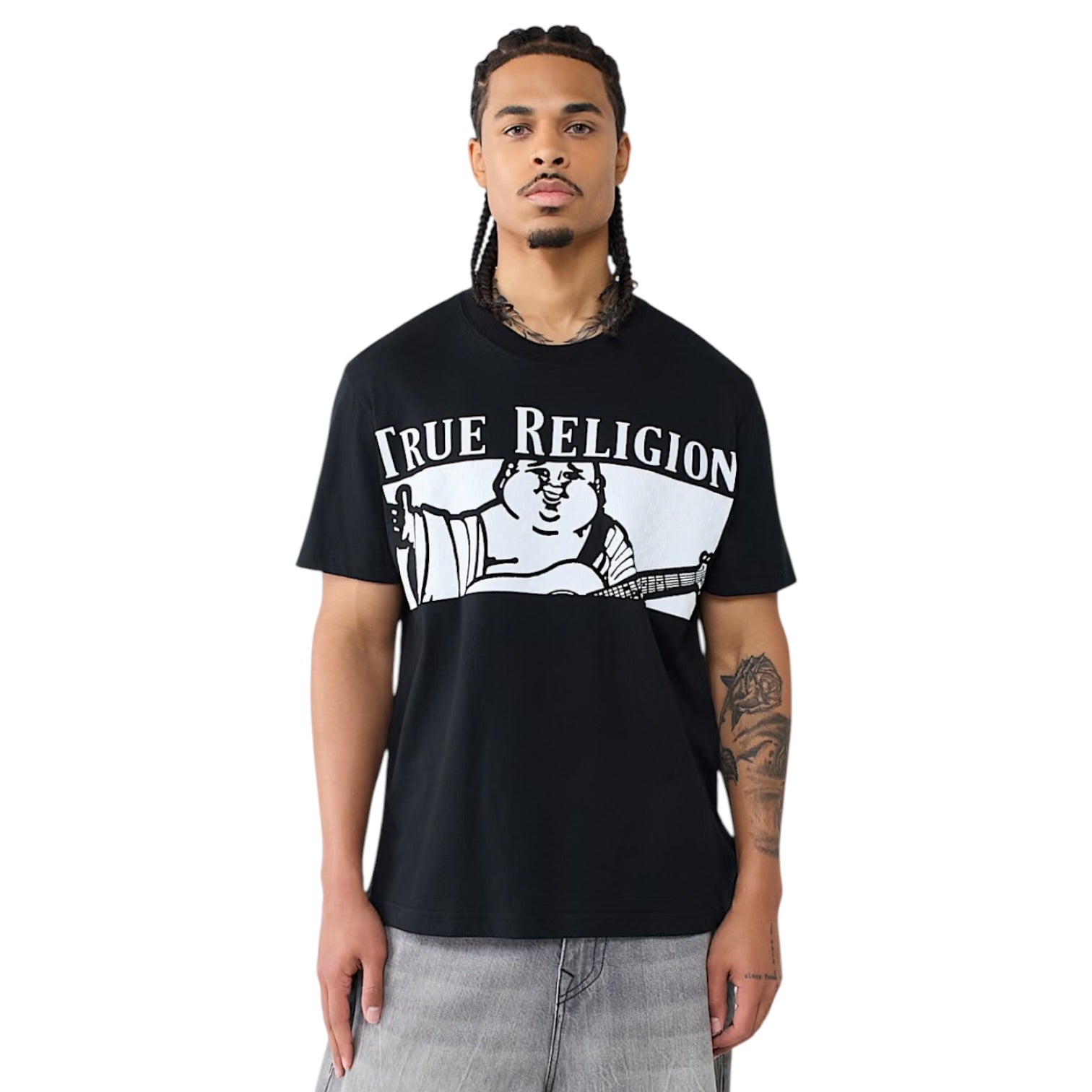 TRUE RELIGION: Checkered Buddha SS Tee 110316